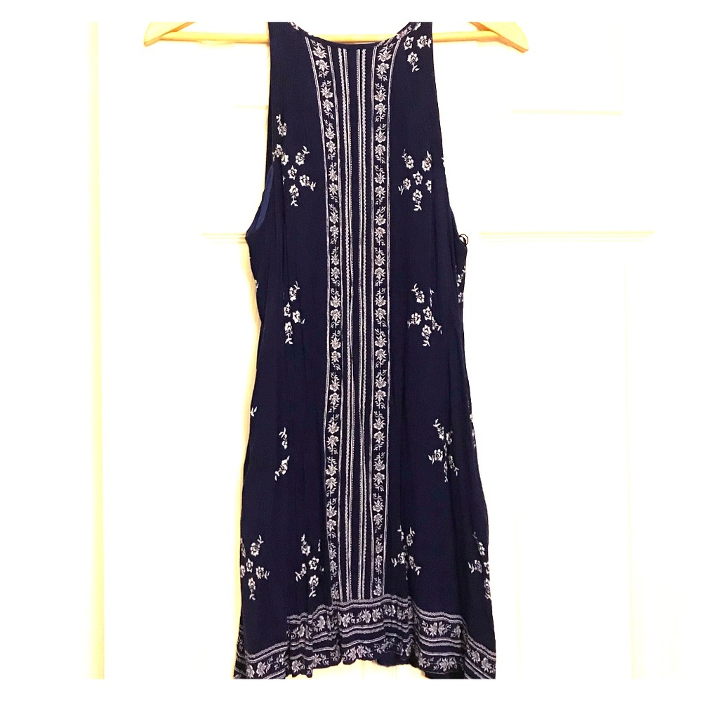 Blue and white summer dress
